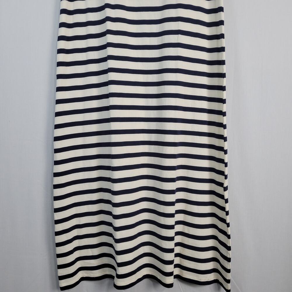 J.Crew Striped Scoop Neck Knit Maxi T-Shirt Dress size XXL Casual Nautical, New - Picture 4 of 6